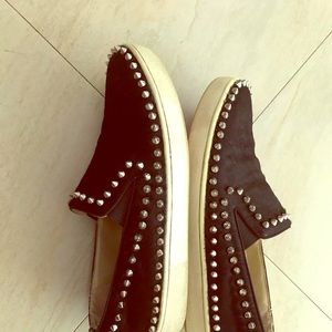 Christian Louboutin Spike Slip-On Sneaker black